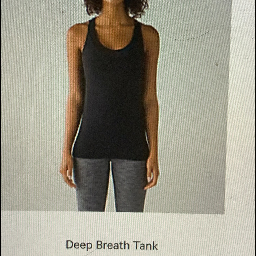 Lululemon Deep Breath Tank, Black, Size 4